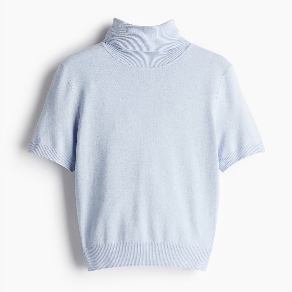 NWOT H&M Light Blue Knit Top